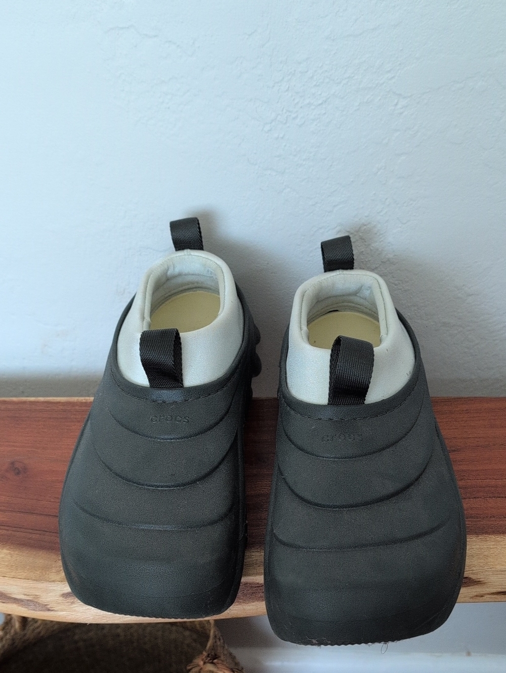 Crocs Echo Storm Clogs Unisex Slip-On Outdoor Clog Kelp W White Collar Mens 10